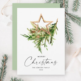 Elegante Bohemische Weihnachtsbaumkomposition Feiertagskarte