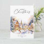 Elegante Bohemische Weihnachtsbaumkomposition Feiertagskarte (Stehend Vorderseite)