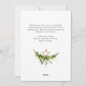 Elegante Bohemische Weihnachtsbaumkomposition Feiertagskarte (Rückseite)