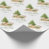 Elegante Bohemische Weihnachtsbaumkomposition Geschenkpapier (Ecke)
