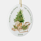 Elegante Bohemische Weihnachtsbaumkomposition Keramik Ornament (Rechts)