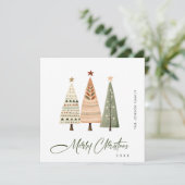 Elegante Bohemische Weihnachtsfeiertage Feiertagskarte (Stehend Vorderseite)