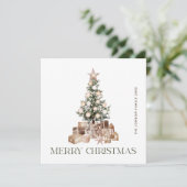 Elegante Bohemische Weihnachtsfeiertage Feiertagskarte (Stehend Vorderseite)