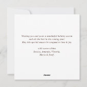 Elegante Bohemische Weihnachtsfeiertage Feiertagskarte (Rückseite)