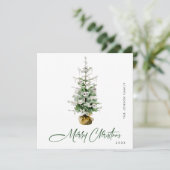 Elegante Bohemische Weihnachtsfeiertage Feiertagskarte (Stehend Vorderseite)