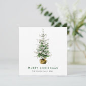 Elegante Bohemische Weihnachtsfeiertage Feiertagskarte (Stehend Vorderseite)