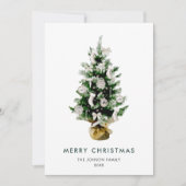 Elegante Bohemische Weihnachtsfeiertage Feiertagskarte (Vorderseite)