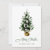 Elegante Bohemische Weihnachtsfeiertage Feiertagskarte (Vorderseite)