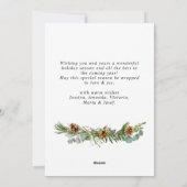 Elegante Bohemische Weihnachtsfeiertage Feiertagskarte (Rückseite)