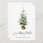 Elegante Bohemische Weihnachtsfeiertage Feiertagskarte (Vorne/Hinten)