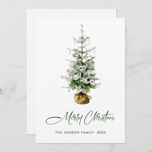 Elegante Bohemische Weihnachtsfeiertage Feiertagskarte (Vorne/Hinten)