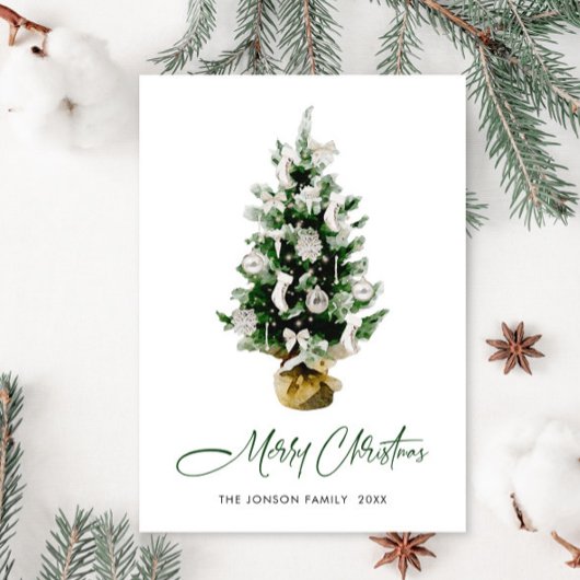 Elegante Bohemische Weihnachtsfeiertage Feiertagskarte