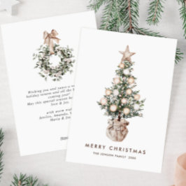 Elegante Bohemische Weihnachtsfeiertage Feiertagskarte