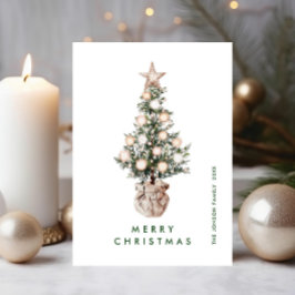 Elegante Bohemische Weihnachtsfeiertage Feiertagskarte