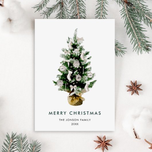 Elegante Bohemische Weihnachtsfeiertage Feiertagskarte