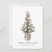 Elegante Bohemische Weihnachtsfeiertage Feiertagskarte (Vorderseite)