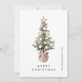 Elegante Bohemische Weihnachtsfeiertage Feiertagskarte (Vorderseite)