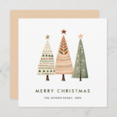 Elegante Bohemische Weihnachtsfeiertage Feiertagskarte (Vorne/Hinten)