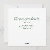 Elegante Bohemische Weihnachtsgrüße Feiertagskarte (Rückseite)