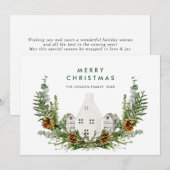 Elegante Bohemische Weihnachtsgrüße Feiertagskarte (Vorne/Hinten)