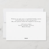 Elegante Bohemische Weihnachtsgrüße Feiertagskarte (Rückseite)