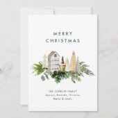 Elegante Bohemische Weihnachtsgrüße Feiertagskarte (Vorderseite)