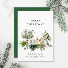 Elegante Bohemische Weihnachtsgrüße Feiertagskarte