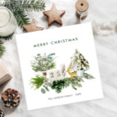 Elegante Bohemische Weihnachtsgrüße Feiertagskarte