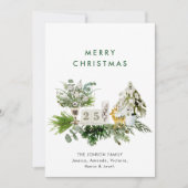 Elegante Bohemische Weihnachtsgrüße Feiertagskarte (Vorderseite)