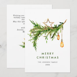 Elegante Bohemische Weihnachtskomposition Feiertagskarte