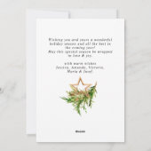 Elegante Bohemische Weihnachtskomposition Feiertagskarte (Rückseite)