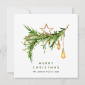 Elegante Bohemische Weihnachtskomposition Feiertagskarte (Vorderseite)