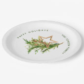 Elegante Bohemische Weihnachtskomposition Pappteller (Schrägansicht)