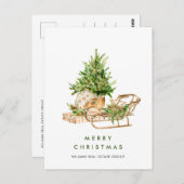 Elegante Bohemische Weihnachtskomposition Postkarte (Vorne/Hinten)