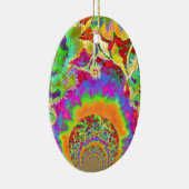 Elegante bohmianische Retro-Sonnenblumen Keramik Ornament (Rechts)