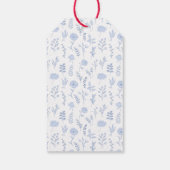 Elegante böhmische Blumenkranz Hochzeit danke Geschenkanhänger (Rückseite)