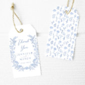 Elegante böhmische Blumenkranz Hochzeit danke Geschenkanhänger