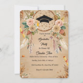 Elegante Boho Abschluss Einladungskarte Einladung (Vorderseite)