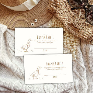 Elegante Boho-Albere Gans-Wettbewerb Baby-Party Begleitkarte
