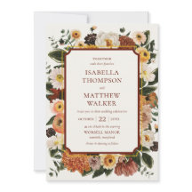 Elegante Boho-Aquarell-Wildblumen-Hochzeit