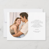 Elegante Boho Arch Modernes Minimalistisches Foto  Einladung (Rückseite)