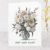 Elegante Boho Art Blume in einer Vase bald wieder Karte (Gelbe Blume)