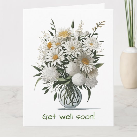 Elegante Boho Art Blume in einer Vase bald wieder Karte (Vorderseite)