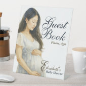 Elegante Boho Asian Mama zu Gast Book Sockelschild (In Situ)