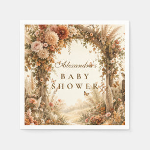 Elegante Boho-Baby-Party im Herbst Serviette