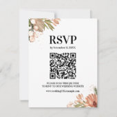 Elegante Boho Blume, Foto RSVP Karte (Vorderseite)