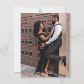 Elegante Boho Blume, Foto RSVP Karte (Rückseite)