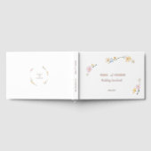 Elegante boho Blume Kalligrafie Hochzeit Gästebuch (Voll)