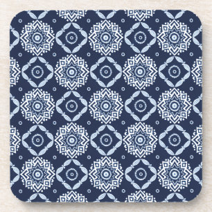 Elegante Boho-Blumenmuster-Untersetzer - Set aus 6 Getränkeuntersetzer