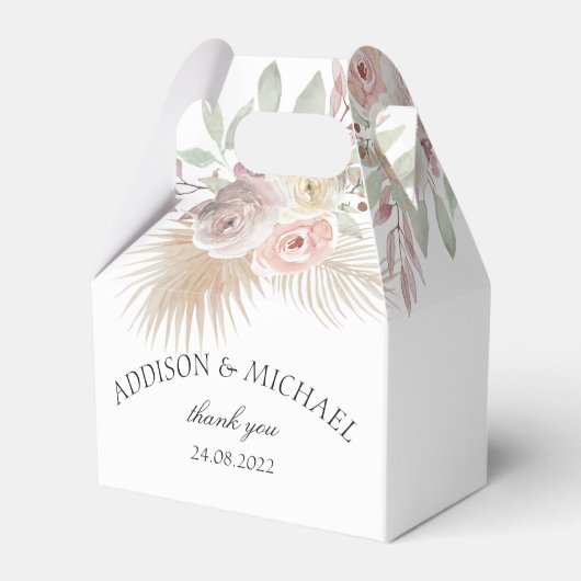 Elegante Boho Blütendose Geschenkschachtel (Vorderseite)